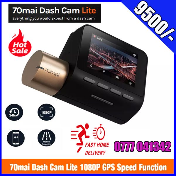 70mai Dash Cam Lite, Smart Car Camera 1080p, WiFi Dash Camera for Cars Sony IMX307, 2" LCD Screen, Parking Monitor, G-Sensor, Super Night Vision, Loop Recording, iOS/Android Mobile App WiFi